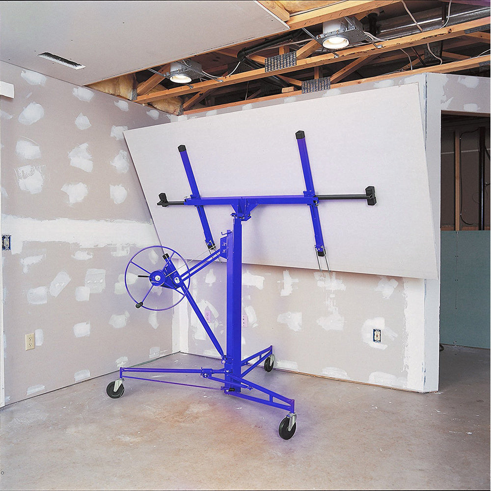 Blue 16ft Drywall Hoist Plasterboard Lifter Jack Tool