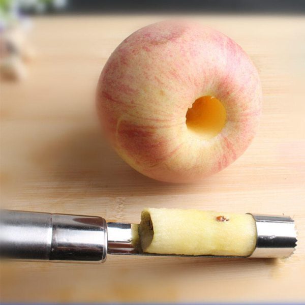 Stainless Steel Portable Fruit Core Seed Remover Convenient Remove Core Supplies Apple Corer Seeder Kitchen Gadget Tool KitchenAaccessory Cooking Tool black
