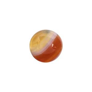 Carnelian Red And White Stripe     Round Cabochon 6mm