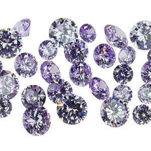 Lilac Cubic Zirconia, Round,       4,5,6mm, Pack of 28