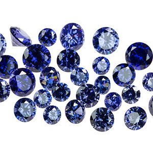 Tanzanite Coloured Cubic Zirconia, Round, 4,5,6mm, Pack of 28