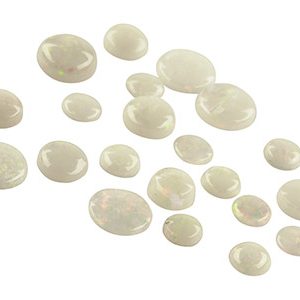 Opal, Round Cabochon, 3mm+ Mixed   Sizes, Pack of 20
