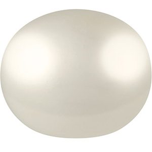 Cultured Pearls Pair Button        Half Drilled 6.5-7mm, White,       Freshwater