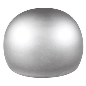Cultured Pearls Pair Button        Half Drilled 7-7.5mm, Silver Grey, Freshwater