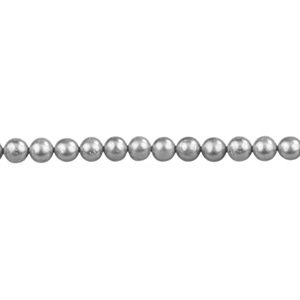 Cultured Pearls Fresh Water,        6-6.5mm, Silver Grey, Potato Round, 16&quot;/40cm