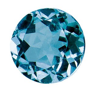 London Blue Topaz, Round, 5mm,     Treated