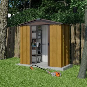 6'8 x 4'6 Yardmaster Woodview Metal Shed (2.02m x 1.37m)