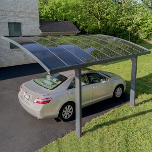 16x10 Palram Canopia Arizona Breeze 5000 Grey Metal Carport