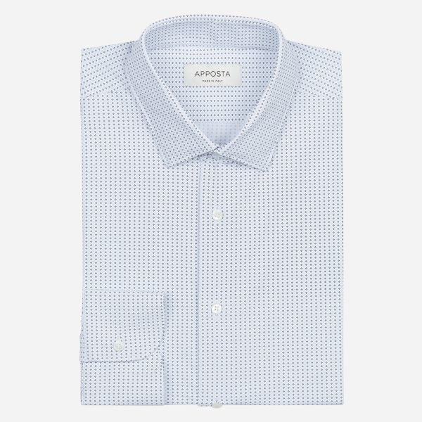 Shirt  textures  navy blue 4-way stretch poplin double twisted sensitive, collar style  updated straight point collar with short points