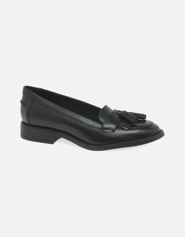Clarks Women's Camzin Angelica Womens Tassel Loafers - Black - Size: 3