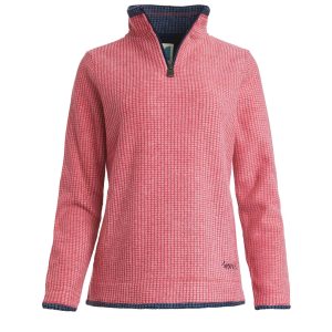 Weird Fish Beye Eco 1/4 Zip Grid Fleece Powder Pink Size 8