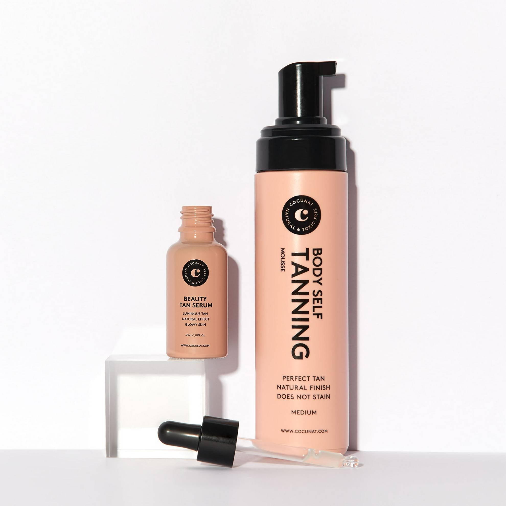 Total Self Tanning Pack - Facial & Body Self Tanner. Tanned Skin in 3h - COCUNAT
