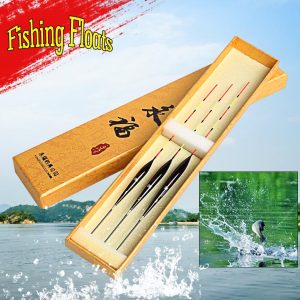 Fishing Float  3Pcs/lot Wooden Material Fish Float Wood Pole Fish Float Squid Drift Fishing Tackle 3pcs black