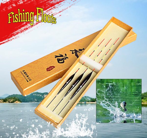 Fishing Float  3Pcs/lot Wooden Material Fish Float Wood Pole Fish Float Squid Drift Fishing Tackle 3pcs black