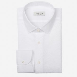 Shirt  textures  white cotton seersucker, collar style  updated straight point collar with short points