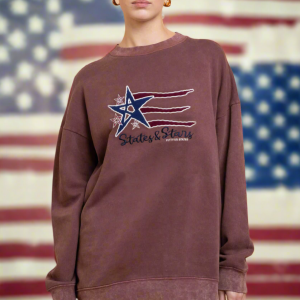 Daisy Street States and Stars Vintage Sweater Colour: Maroon Size: 14