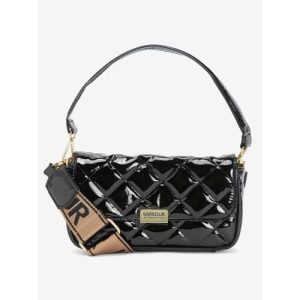 Barbour Womens High Shine Black Quilted Mini Soho Crossbody Bag