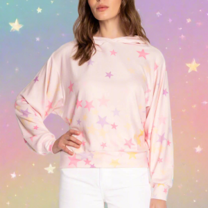 PJ Salvage Peach Party Star Hoodie Size: S Colour: Pink