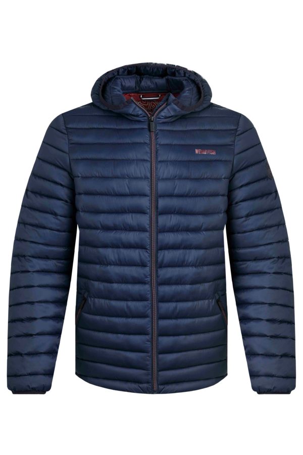 Weird Fish Flete Lightweight Showerproof Padded Jacket Navy Size 2XL