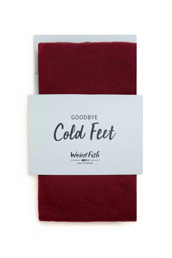 Weird Fish Una Plain Tights Mulberry Size M