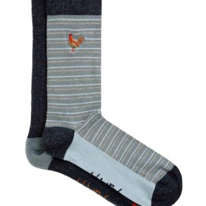Weird Fish Moreton Socks 2 Pack Navy Size 7-11