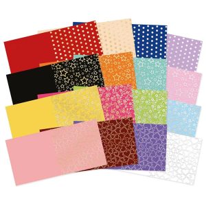 Hunkydory 6in x 6in Essential Foiled Card Blanks Mixed Patterns Multi 350gsm | 16 Pack