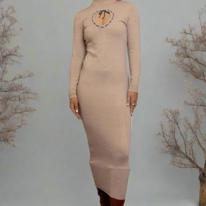 Daisy Street Cream Heart Cutout Midaxi Dress Colour: Cream Size: M