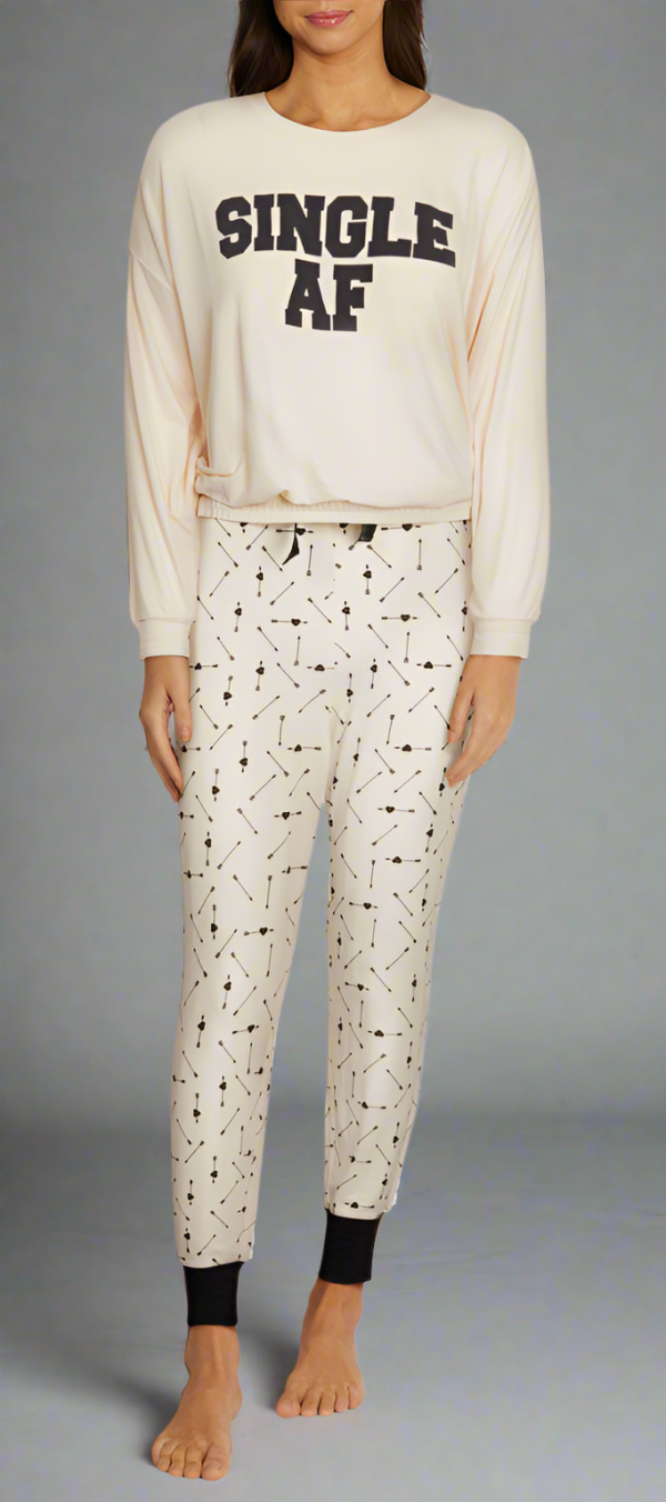 Wildfox Single AF Pyjamas as seen on Malin Andersson Colour: White Size: L