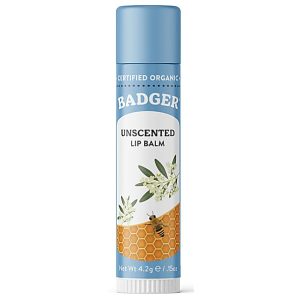 Badger Certified Organic Lip Balm Sticks (Unscented)