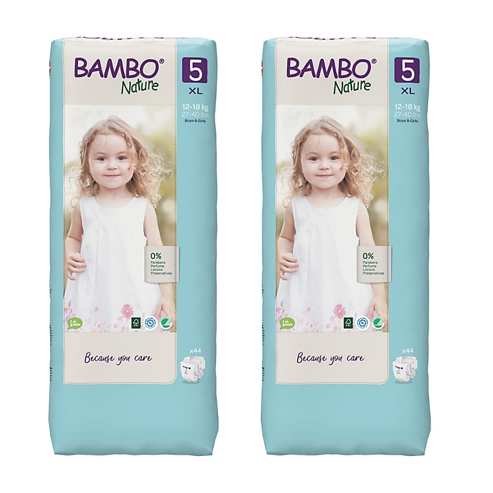 Bambo Nature Nappies - Size 5 - Jumbo Economy Pack (88 nappies)