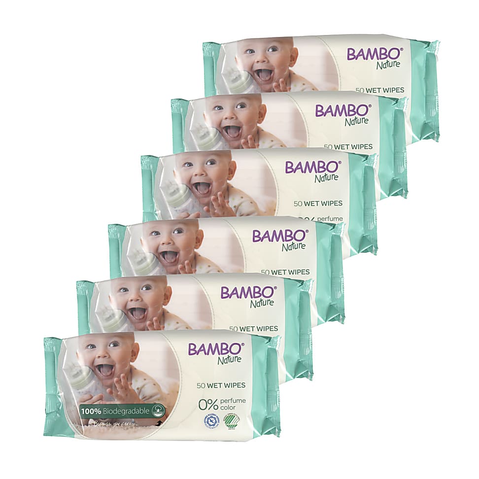 Bambo Nature 100% Biodegradable Wipes Economy Pack (300 wipes)