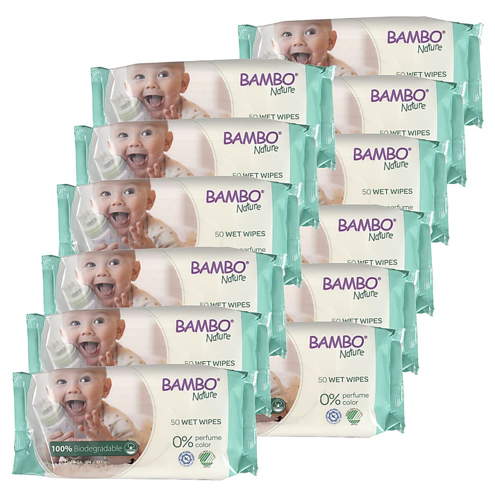 Bambo Nature 100% Biodegradable Wipes Economy Pack (600 wipes)