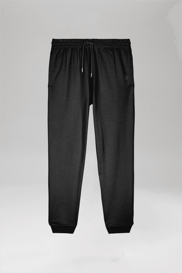 Pitod Embroidered P Joggers | Colour: Black | Size: 2X-Large | Joggers | Unisex Genderless Sustainable