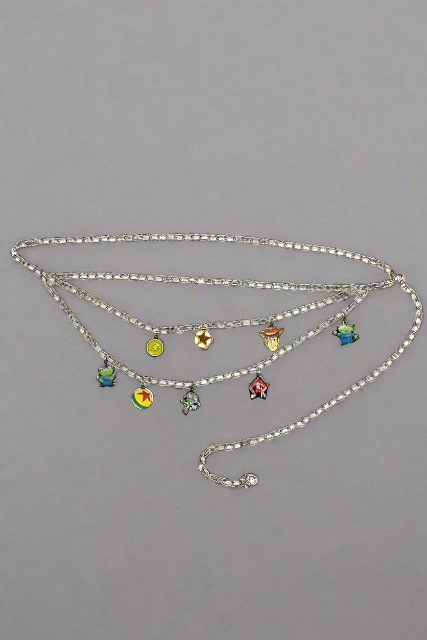 Buckle Down Products Disney Toy Story Charm Chain Belt Colour: Silver