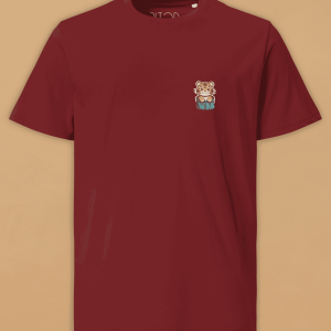 Pitod Tiger T-Shirt | Colour: Burgundy | Size: L | T-shirt | Unisex Genderless Sustainable