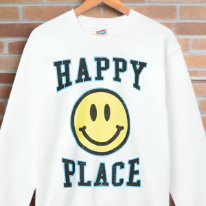 Junk Food Womens Happy Place Flea Market Fleece Sweater Size: L Colour: White