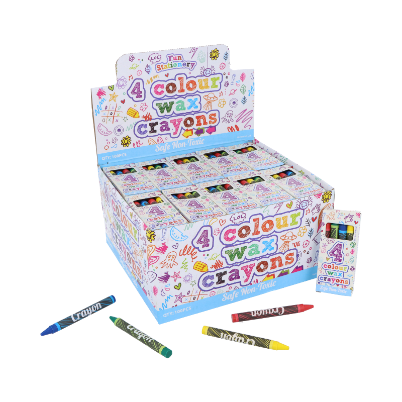 Wholesale Colour Wax Crayons - (CDU of 120)