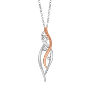 Clogau Swallow Falls Sterling Silver White Topaz Pendant