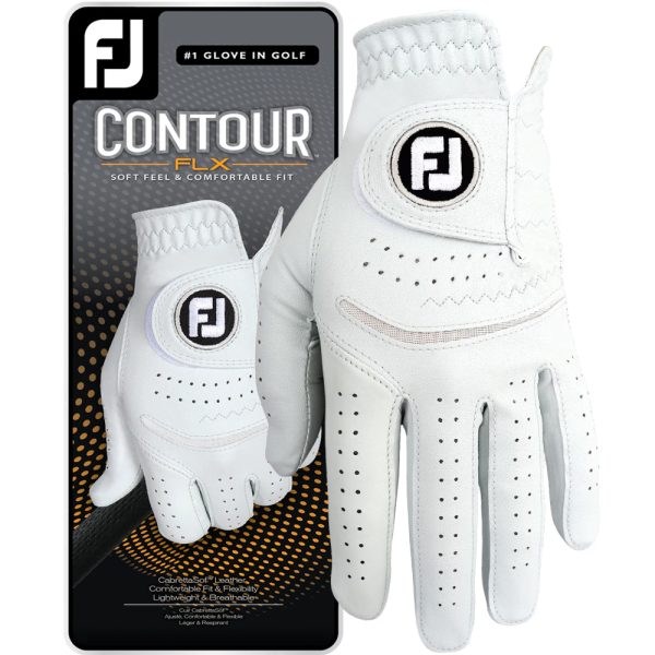 FOOTJOY CONTOUR FLX LEATHER GOLF GLOVE - LH (FOR RH GOLFER) , M