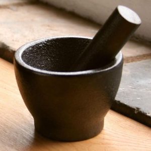 Cast Iron Pestle and Mortar