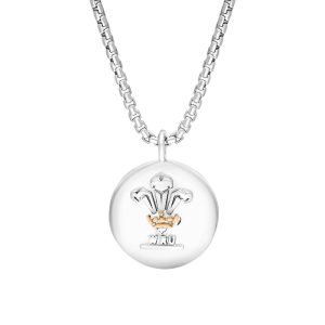 Clogau Welsh Rugby Union Welsh Dragon Sterling Silver Necklace