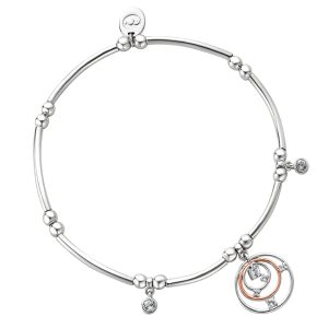Clogau Awyr Y Nos Affinity Sterling Silver White Topaz Bracelet 16.5-17.5cm - Sterling Silver