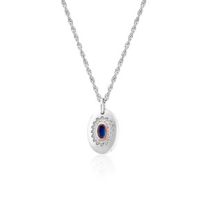 Clogau Princess Diana Sterling Silver Sapphire Pendant - Sterling Silver