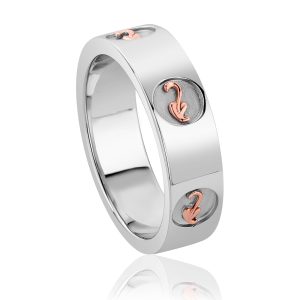 Clogau Tree of Life Insignia Sterling Silver 9ct Rose Gold Vine Ring - Q