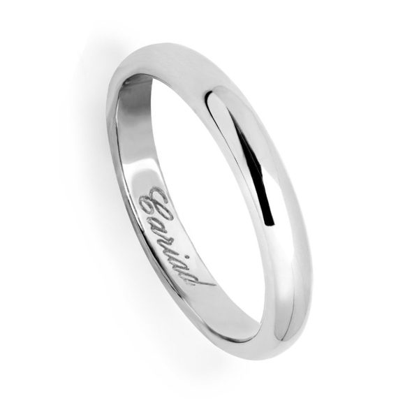Clogau Windsor 18ct White Gold 3mm Wedding Ring - R