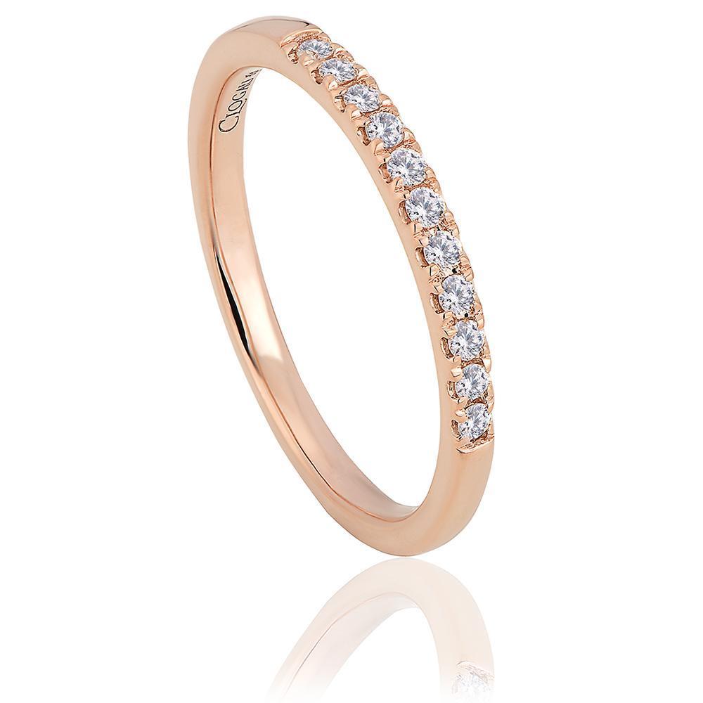Clogau Timeless 9ct Rose Gold 0.16ct Diamond Wedding Ring - Q
