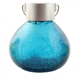 Crackle Glass Jar LED Solar Fairy Light