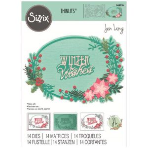 Sizzix Thinlits Die Set Winter Wishes #2 by Jen Long | Set of 14
