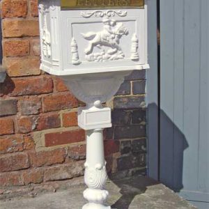 White Free Standing Post Box