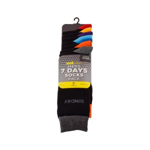 Men's 7 Days of The Week Socks Assorted Colours